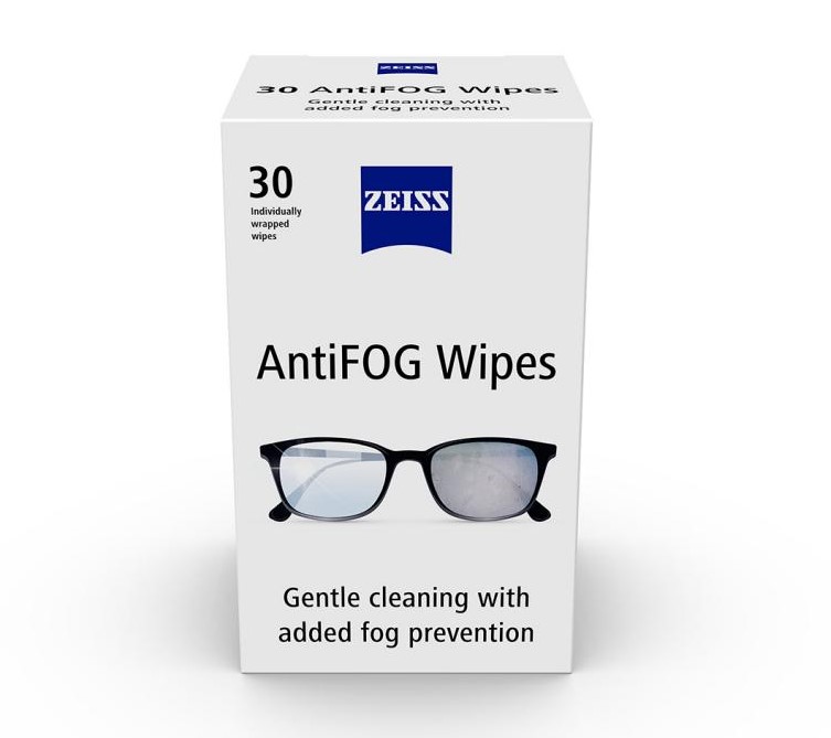 ZEISS AntiFOG Wipes 30 Count for Lenses fog prevention